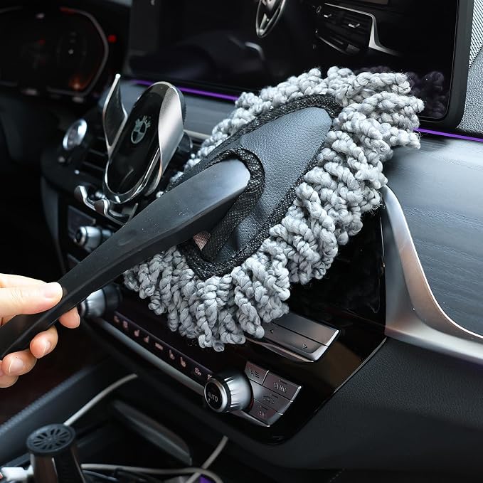 2 Pcs Super Soft Microfiber Duster Brush, Car Dash Cleaner, Cleaning Brush - Image 4