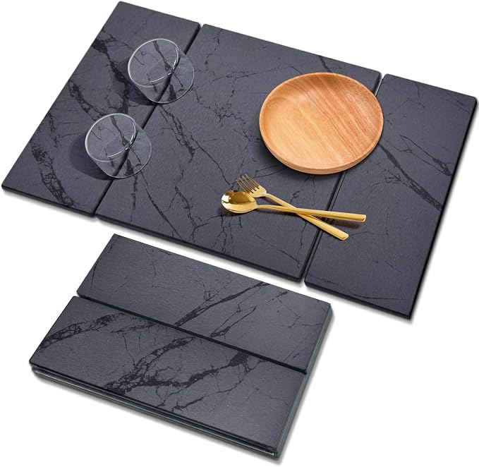 Large Stone Drying Mat for Kitchen Counter, Water-Absorbent Marble Diatomaceous by BOMOKSToolkitNewWorld