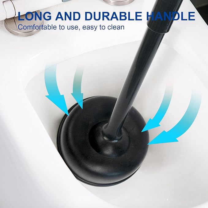 CELOX Black Toilet Plunger and Brush Set - Image 7