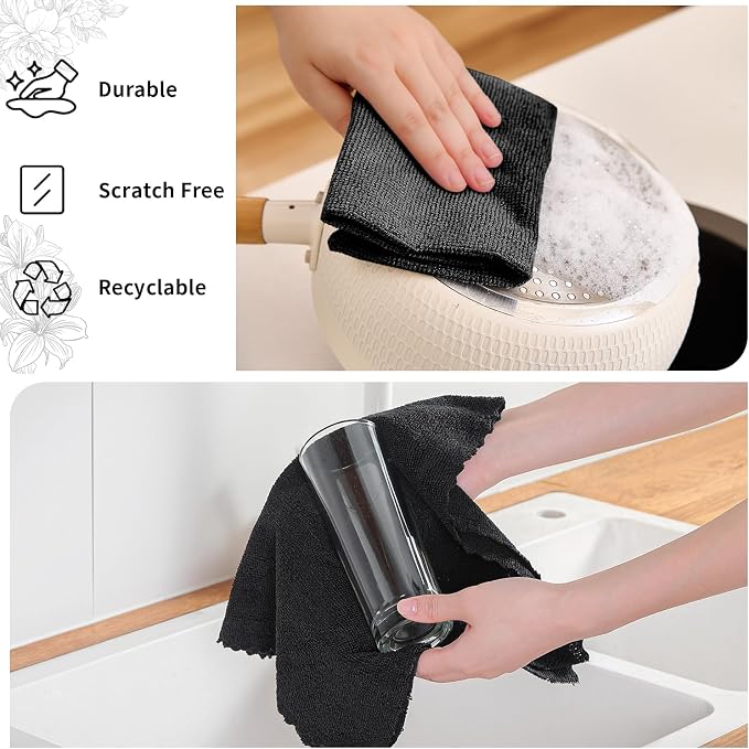 80 Pack Microfiber Cleaning Cloth Roll, Lint Free Rags & Tear Away Reusable - Image 2