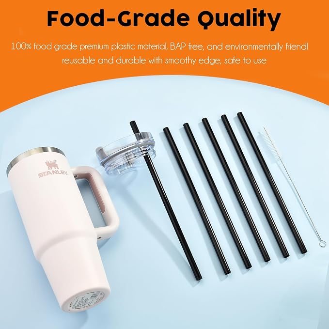 ALINK Black Replacement Straws for Stanley 30 oz Tumbler, DISHWASHER SAFE - Image 6