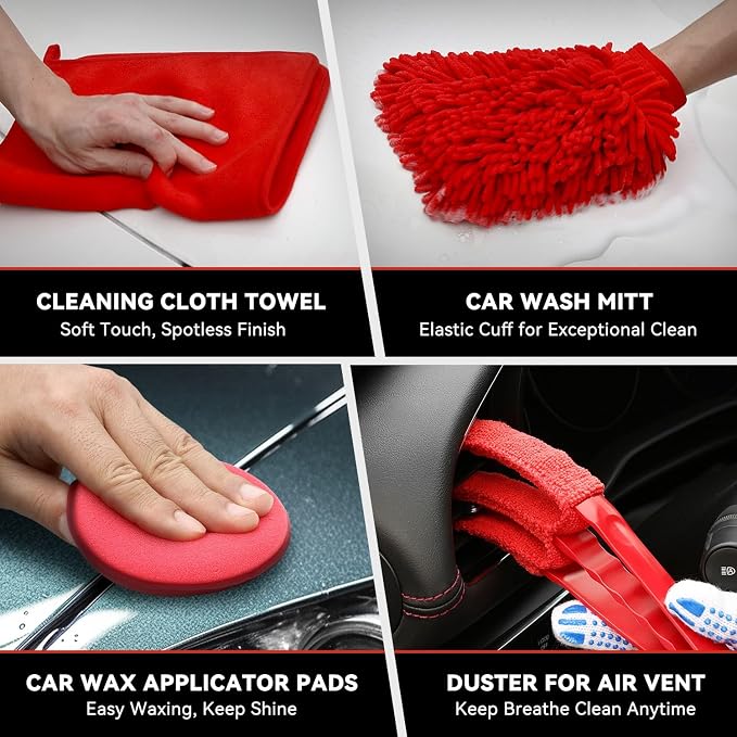 Auto Dynasty 19 Pieces Car Detailing Kit Wash Cleaning Tool Kit and Detailing - Image 5