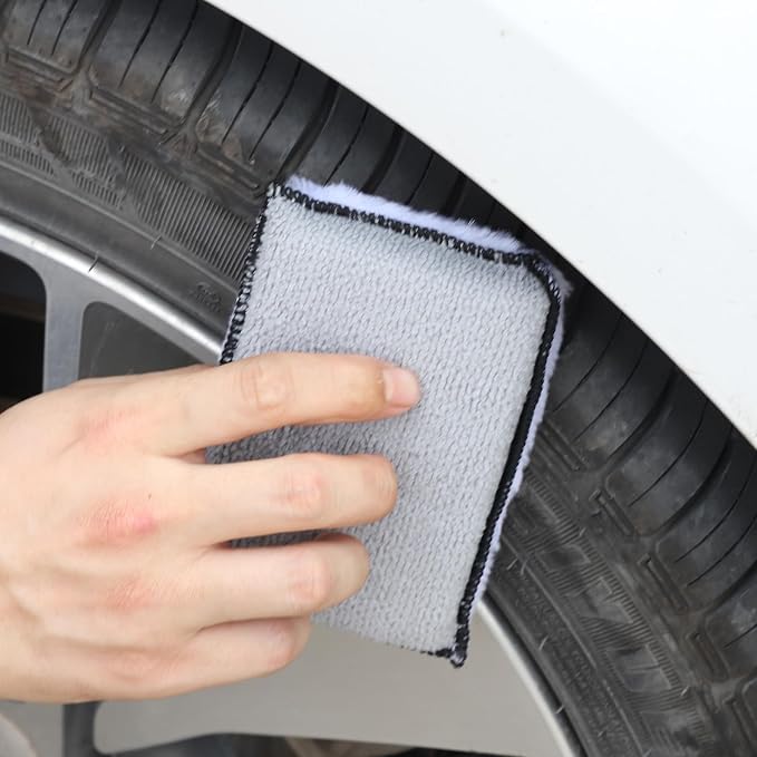 3 Pcs Car Interior Scrubbing Sponges, 5”x3” Auto Detailing Scrub Pads, - Image 6