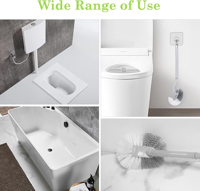 2Pcs Curved Toilet Bowl Brush Without Holder - Image 8