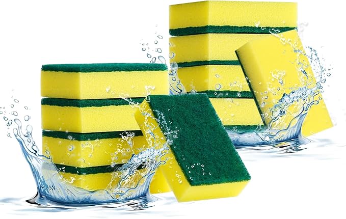 10-Pack Heavy Duty Scrub Sponges, Non-Scratch Kitchen Sponge by Unknown