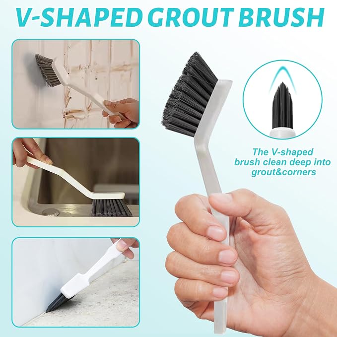 15-Piece Crevice Cleaning Brush Set – Narrow Gap, Grout Line & Window Track - Image 4