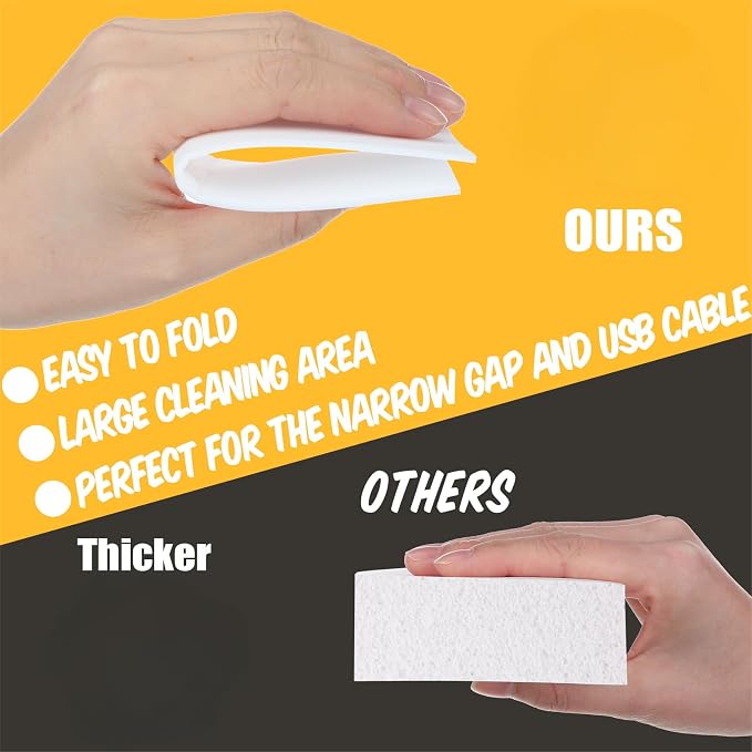 200 Pack Eraser Sheets Disposable Cleaning Sponge Thin Foam Sponge Nano White - Image 2