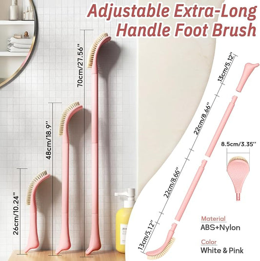 New Foot Brush & Foot File Set, 3-in-1 Foot Scrubber in Shower, - Image 2