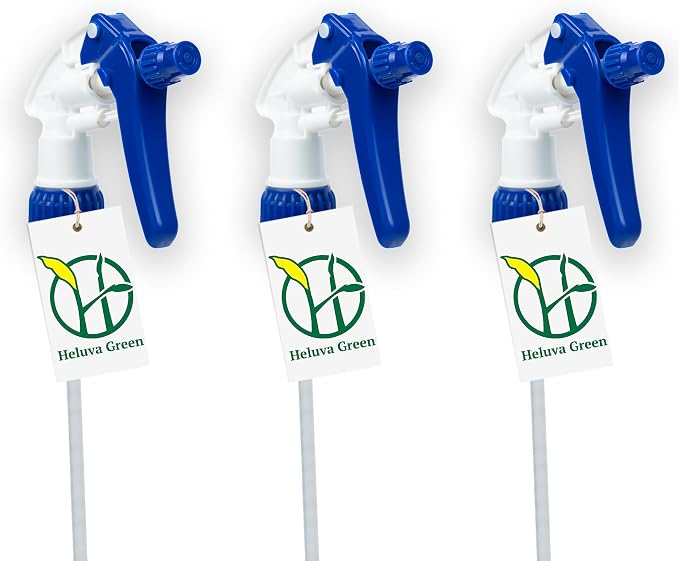 Heluva Green Spray Bottle Nozzle Replacement, Bottle Tops Only by HeluvaGreen