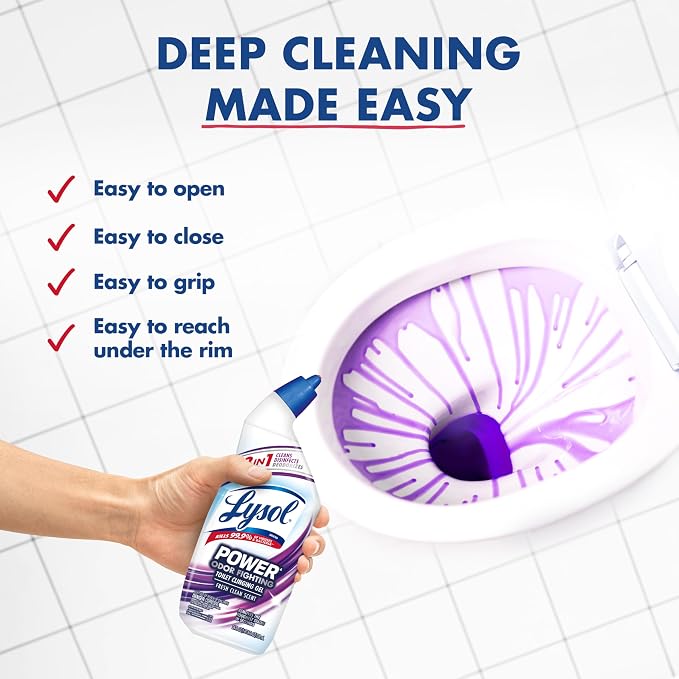 Lysol Power + Odor Fighting Toilet Bowl Cleaner Gel, - Image 5