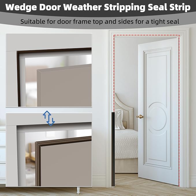 196" Wedge Weather Stripping Door Seal Strip - Image 6