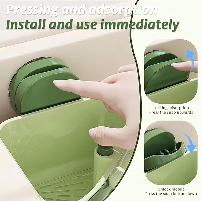 Corner Sink Strainer, Sink Strainer Basket, 2026 New Upgraded Suction Cup Press - Image 4