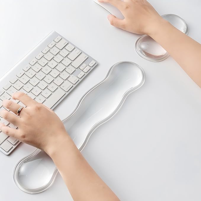 Gel Keyboard Wrist Rest Set, Ergonomic Keyboard Mouse Wrist Rest - Image 2