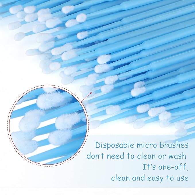 G2PLUS 500PCS Cotton Swabs, Disposable Micro Applicators Brush - Image 3