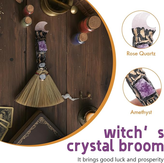 Rose Quartz Witch Broom - Image 6