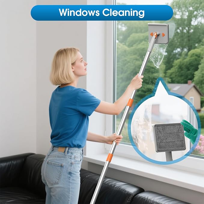 Extendable Cleaner for Ceiling Fan and Baseboards Cleaner Tool- 79” Adjustable - Image 8