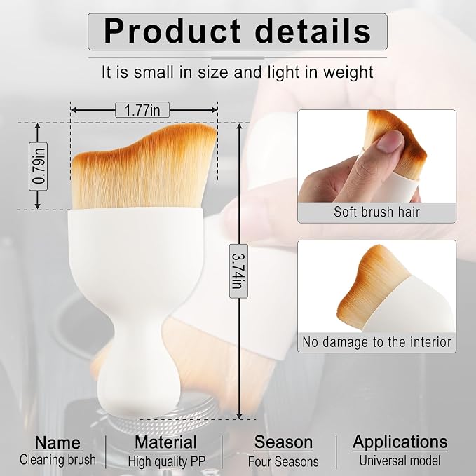 GaRhomxy Car Detailing Brushes, Car Interior Dust Sweeping Soft Brush, Soft - Image 2