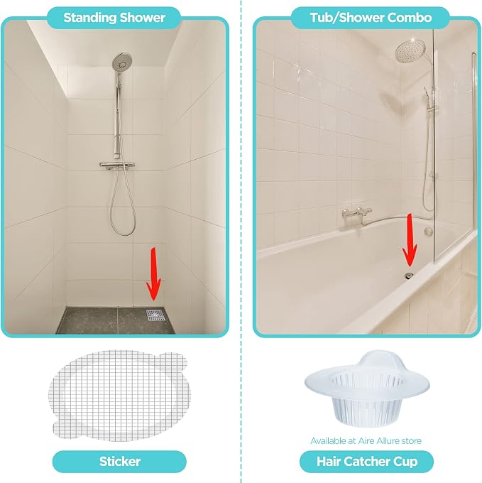 25 Pack Disposable Shower Drain Hair Catcher Mesh Stickers - Image 9