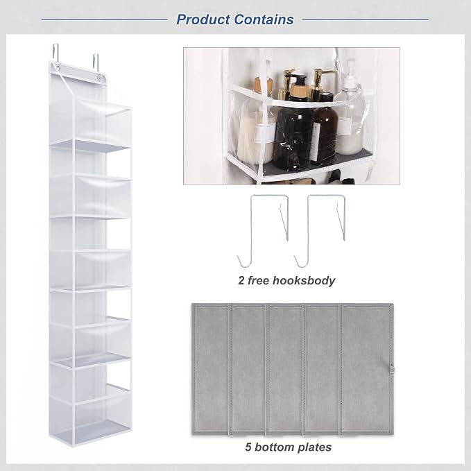 Fixwal 5-Shelf Over The Door Hanging Pantry Organizer, Room Organizer - Image 4