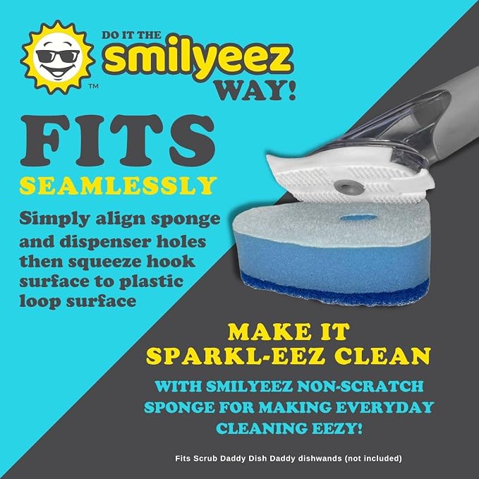 Smilyeez Blue Non Scratch Scrubbing Sponge Refill - Image 3