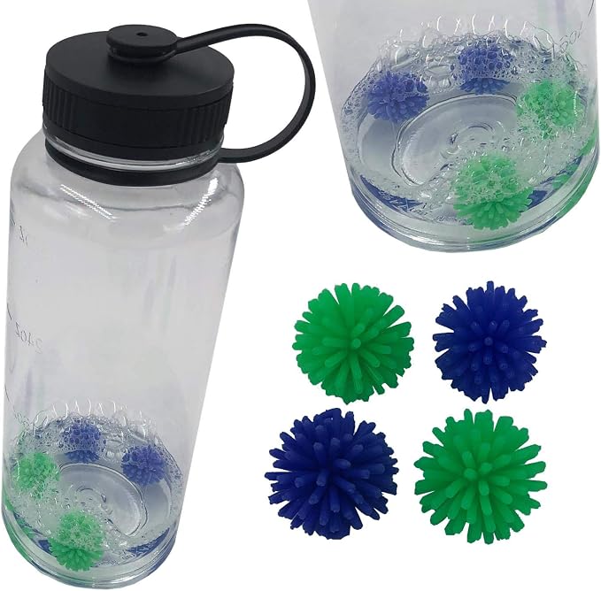 Keyfit Tools BrushBalls 8 Total Water Bottle Cleaning Brush Balls Reusable by KeyfitTools