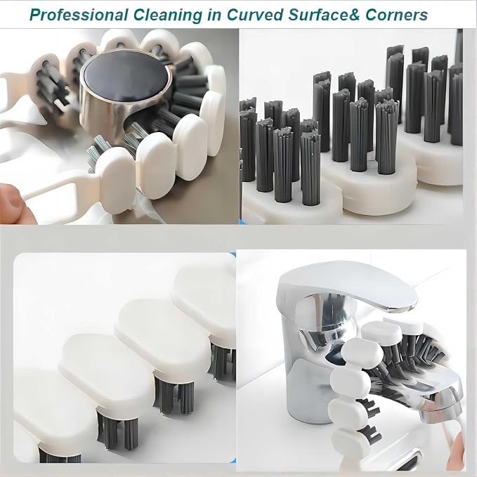 Crevice Cleaning Brush Hard Bristle Grout Brush Scrub Brush Toilet Brush - Image 2