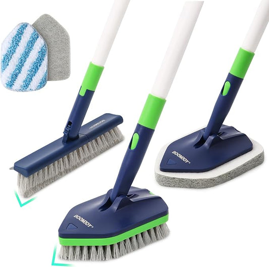 BOOMJOY 4 in 1 Shower Cleaning Brush, Grout Brush by BOOMJOY