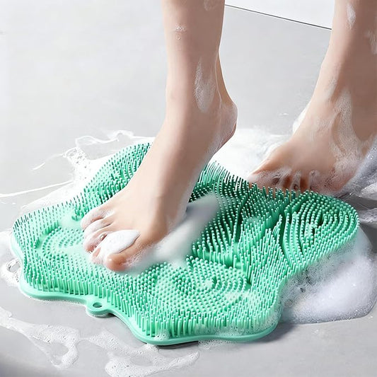 Show Foot Scrubber Mat & Silicone Back Scrubber by MERLEU