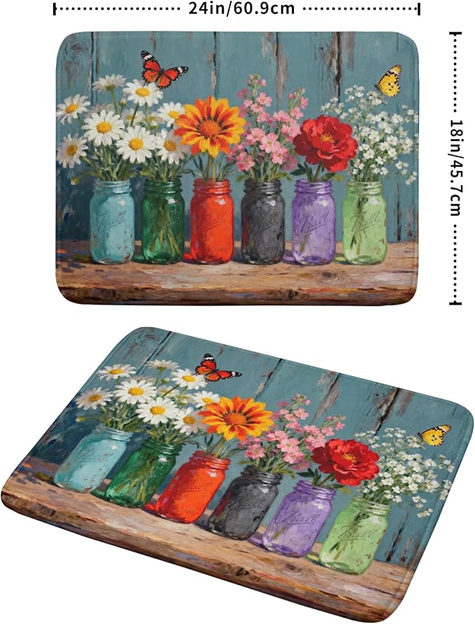 Spring Summer Floral Dish Drying Mat - Image 2