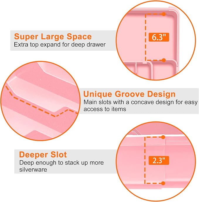 Silverware Organizer Expandable Silverware Drawer Organizer Adjustable Drawer - Image 4