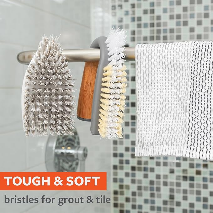 Full Circle Grunge Buster, Grout & Tile Scrub Brush, Recycled Materials - Image 6