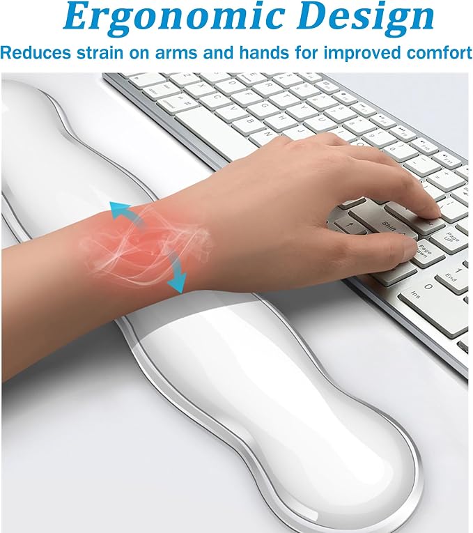 Gel Keyboard Wrist Rest Set, Ergonomic Keyboard Mouse Wrist Rest - Image 3