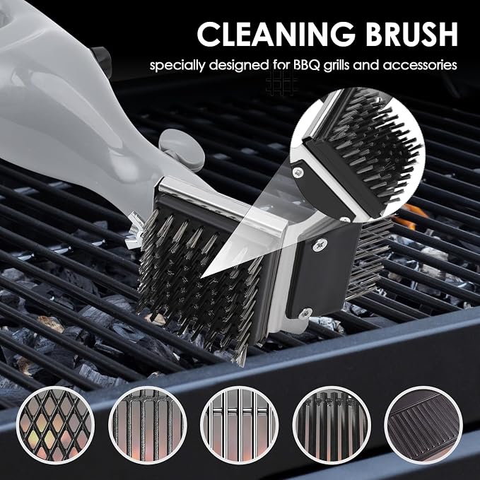 Portable Steam Grill Brush, Portable Stainless Steel BBQ Cleaner - Image 2