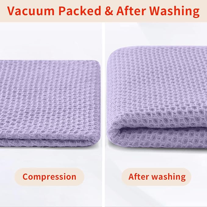 Homaxy 100% Cotton Kitchen Towels and Dishcloths Set, 12 x 12 Inches and 13 x - Image 8
