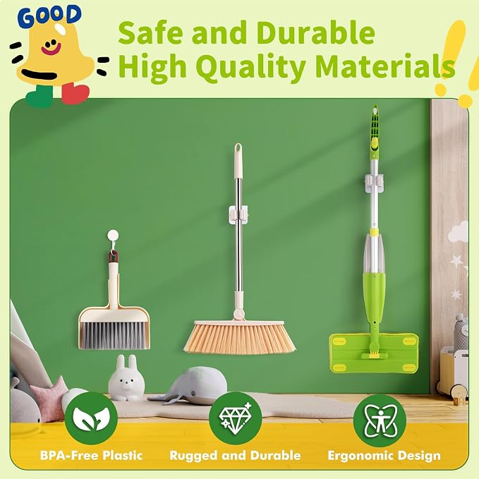 Kids Spray Mop, Toddler Mop Cleaning Set, Real Working Mini Mop & Kids Broom - Image 5
