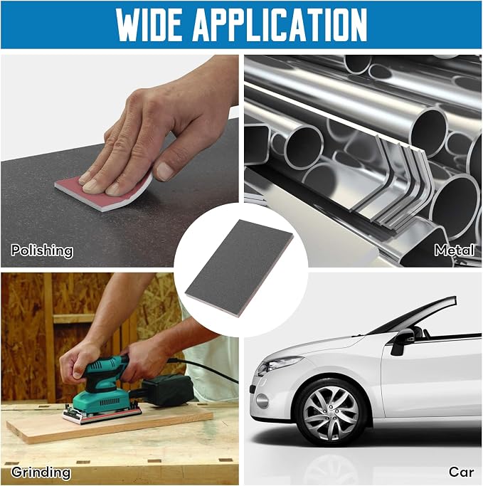 20 Pack 400 Grit Sanding Sponge, 3 x 4 Inch Soft Foam Sanding Block Wet Dry - Image 5