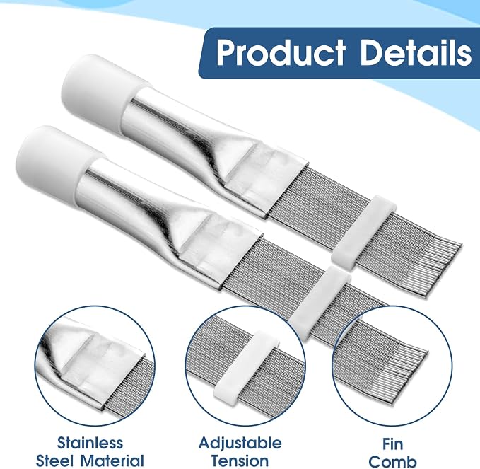 cobee 2 Pcs Air Conditioner Fin Comb, AC Fin Comb Straightener Cleaner Coil - Image 3
