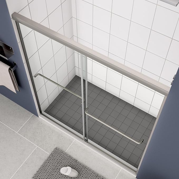 Bypass Glass Shower Door 56-60" W x 70" H - Image 8