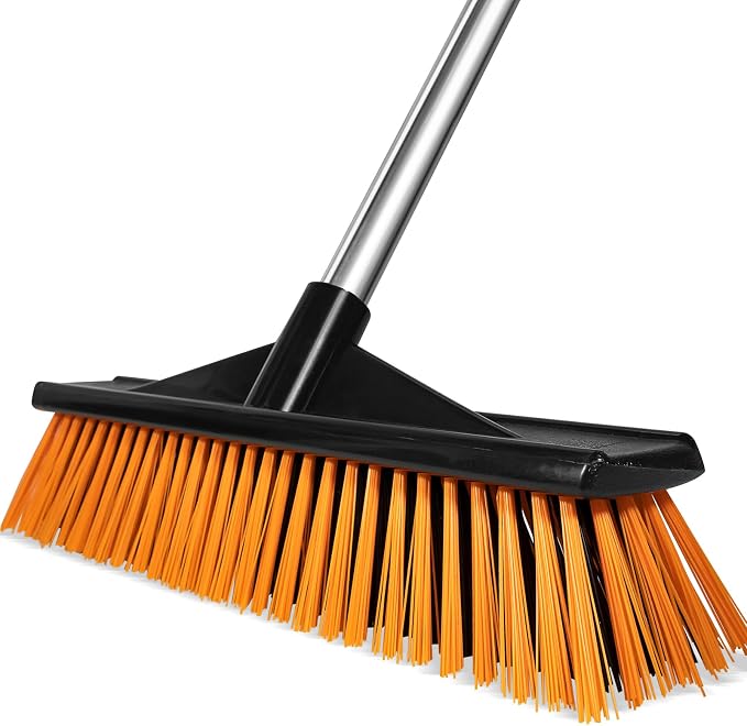 18" Heavy Push Broom for Outdoor Floor Cleaning Heavy Duty Outdoor Broom by Niccfdc