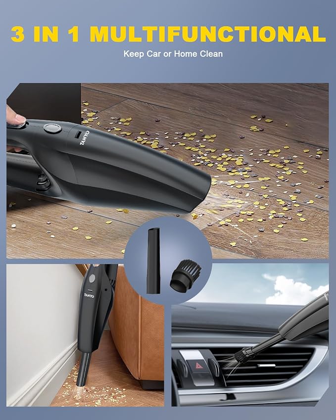 TANYO Handheld Car Vacuum Cordless, Portable Vacuum Cleaner - Image 7