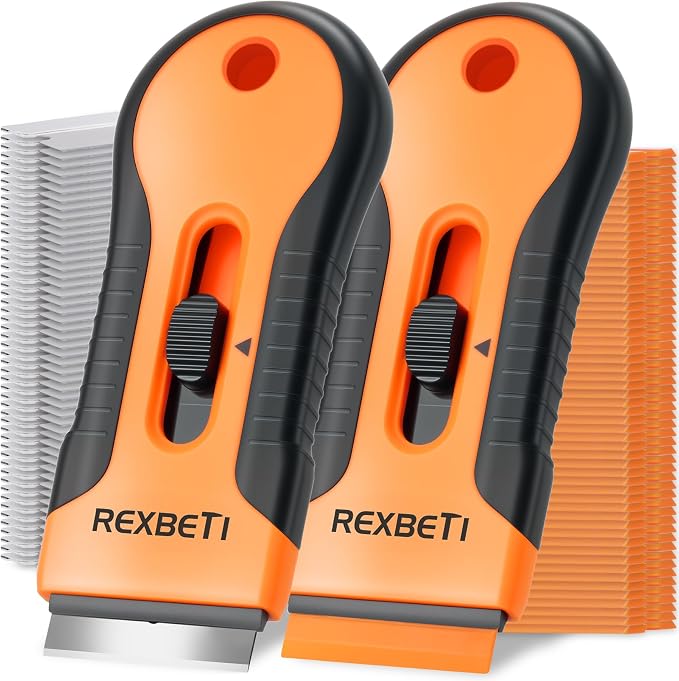 REXBETI Razor Blade Scraper Tool, 2 Pack Razor Scraper Set by REXBETI
