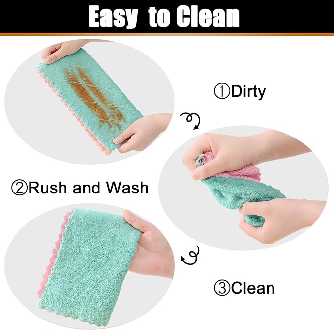 Mordimy 18 Pack Kitchen Cloths Dish Towels, Super Soft and Absorbent Dish Cloths - Image 6