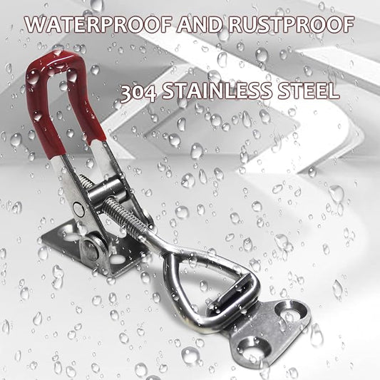 CUKAYO 4pcs Toggle Latch Clamp, 304 Stainless Steel Pull Hasp Latches, Quick - Image 2