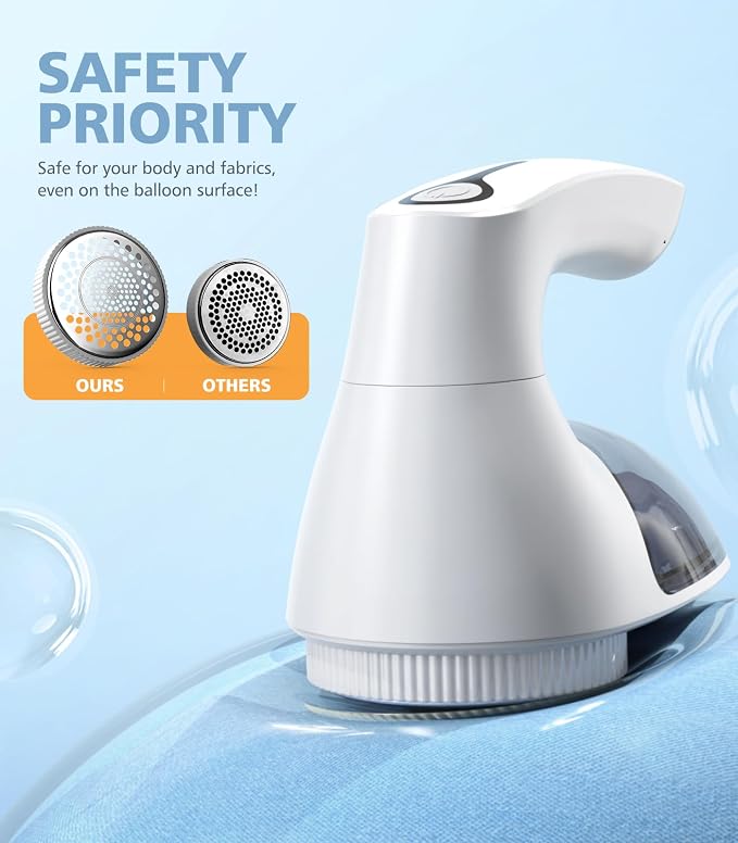 POPCHOSE Fabric Shaver, Rechargeable Lint Remover Defuzzer Sweater Shaver - Image 5