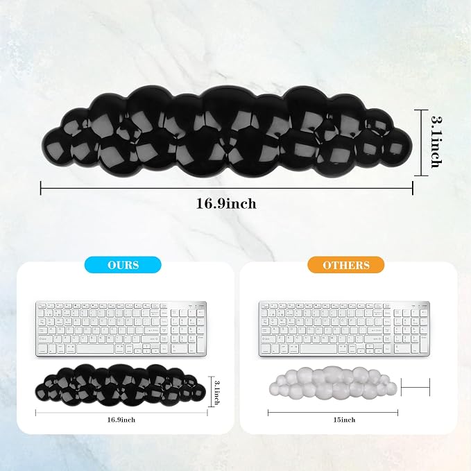 Gel Cloud Keyboard Wrist Rest, Cute Wrist Support and Arm Support Keyboard Rest - Image 6