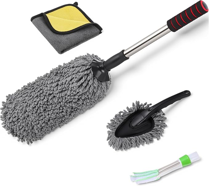 Lounsweer 4 Pcs Large Car Duster Set Microfiber Dust Cleaning Sets - Image 8