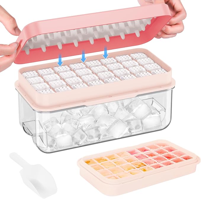Ice Cube Tray with Lid and Bin, Ice Trays by PHINOX