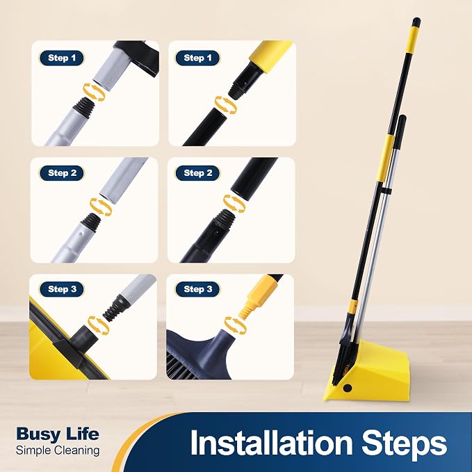 Yocada Commercial Broom and Dustpan Set - Image 3