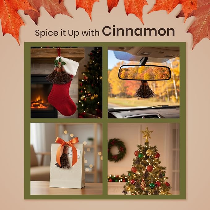 Cinnamon Broom - Cinnamon Scented 3in Mini Broomsticks - Decorative Witch Broom - Image 4