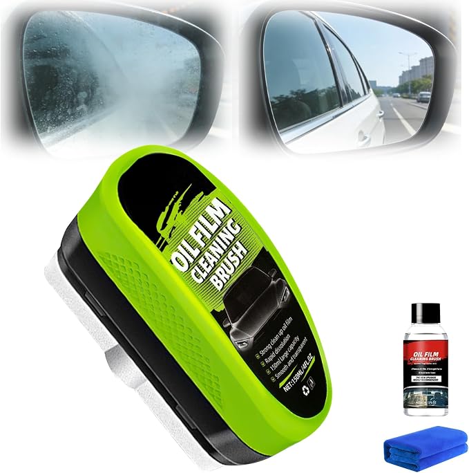Automotive Oil Film Cleaning Brush, 2026 New Car Windshield Oil Film Remover by Unknown